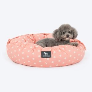 HUFT ポルカ・ポウズ アジャスタブル ドーナツベッド 犬＆猫用 – ピーチ